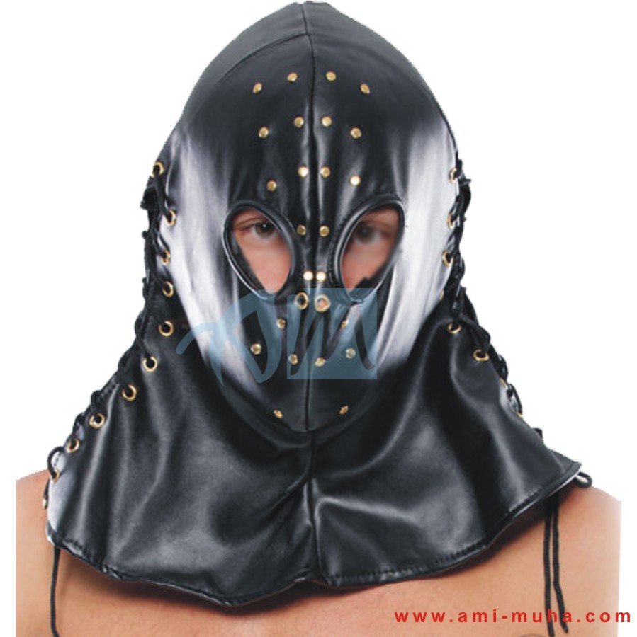 BDSM Leather Executioner Bondage Hood And Jock Strap Ami Muha