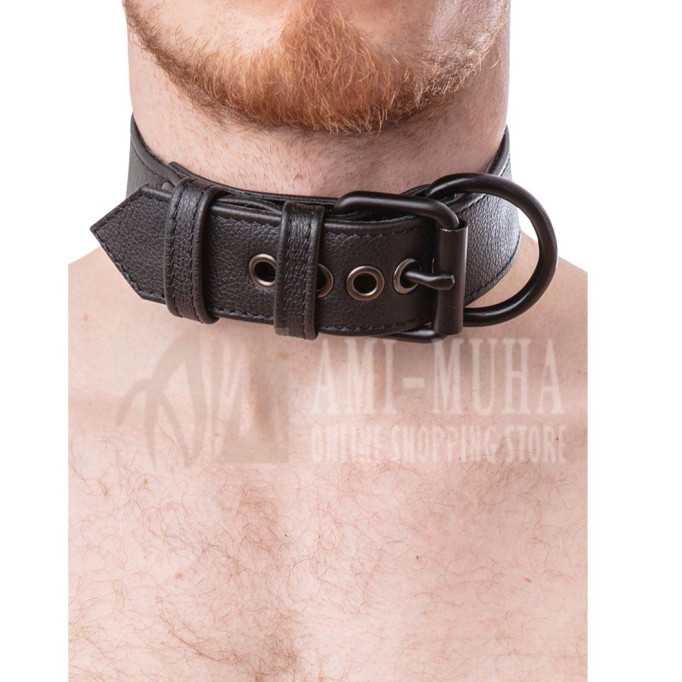 Pup Collar – Black | Bold, Sleek Leather Neck Gear