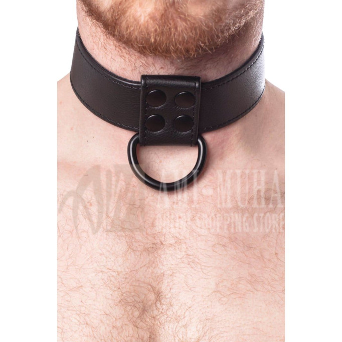 D-Ring Collar – Black | Premium Leather, Minimalist Design, Built to Last