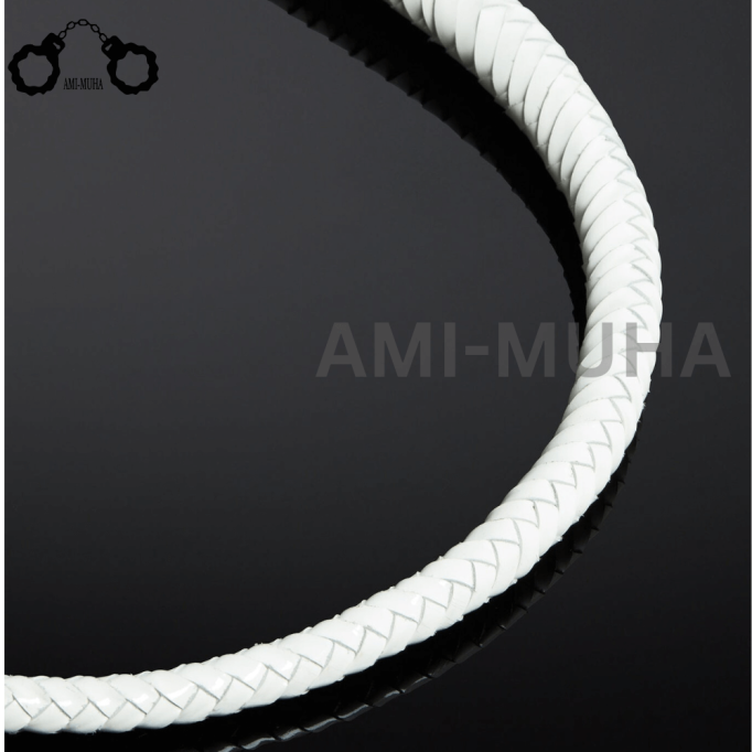 Ami-Muha Leather Five Foot Patent Leather Whip