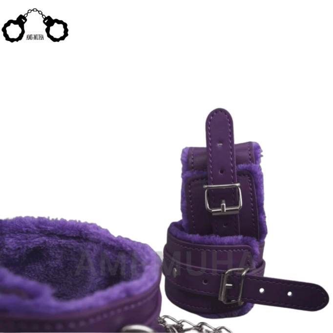 Premium Leather Purple Plus BDSM restraint set